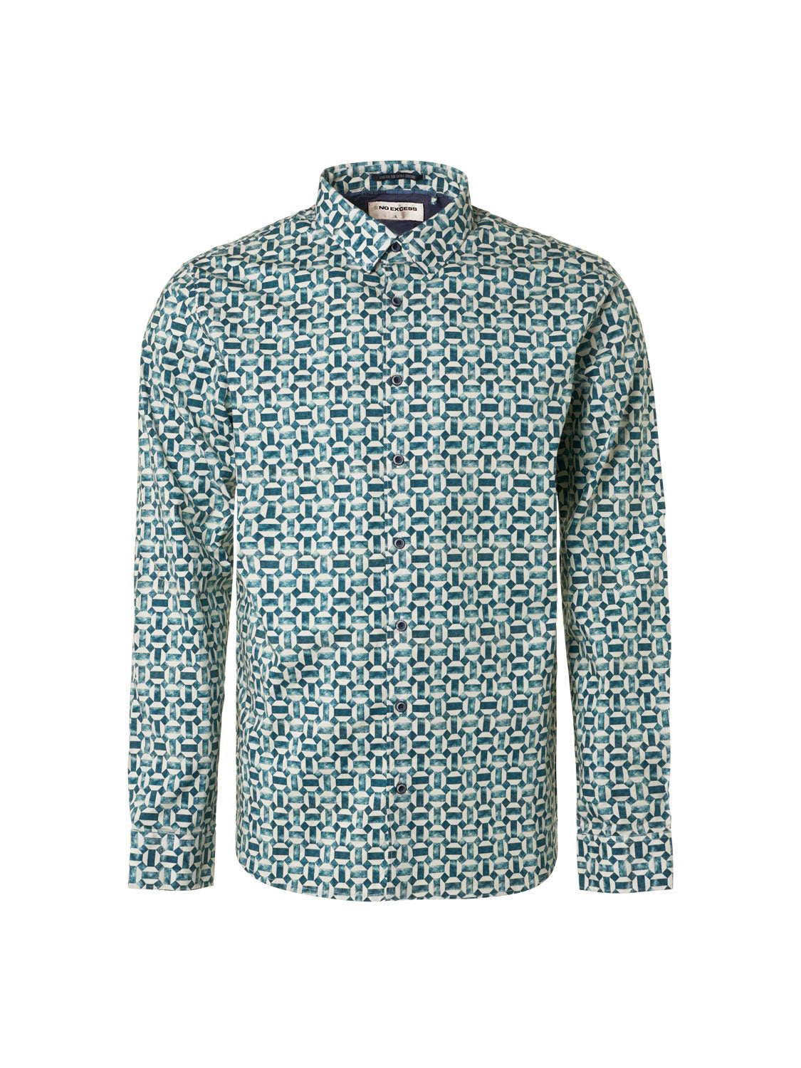 No Excess - Allover Print Shirt - Ocean