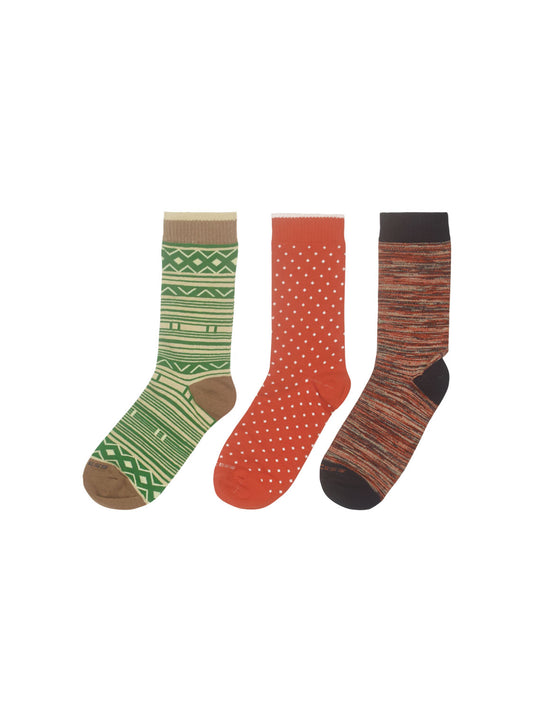 No Excess - Sock Gift Box - 3 Pack - Red/Green Multi