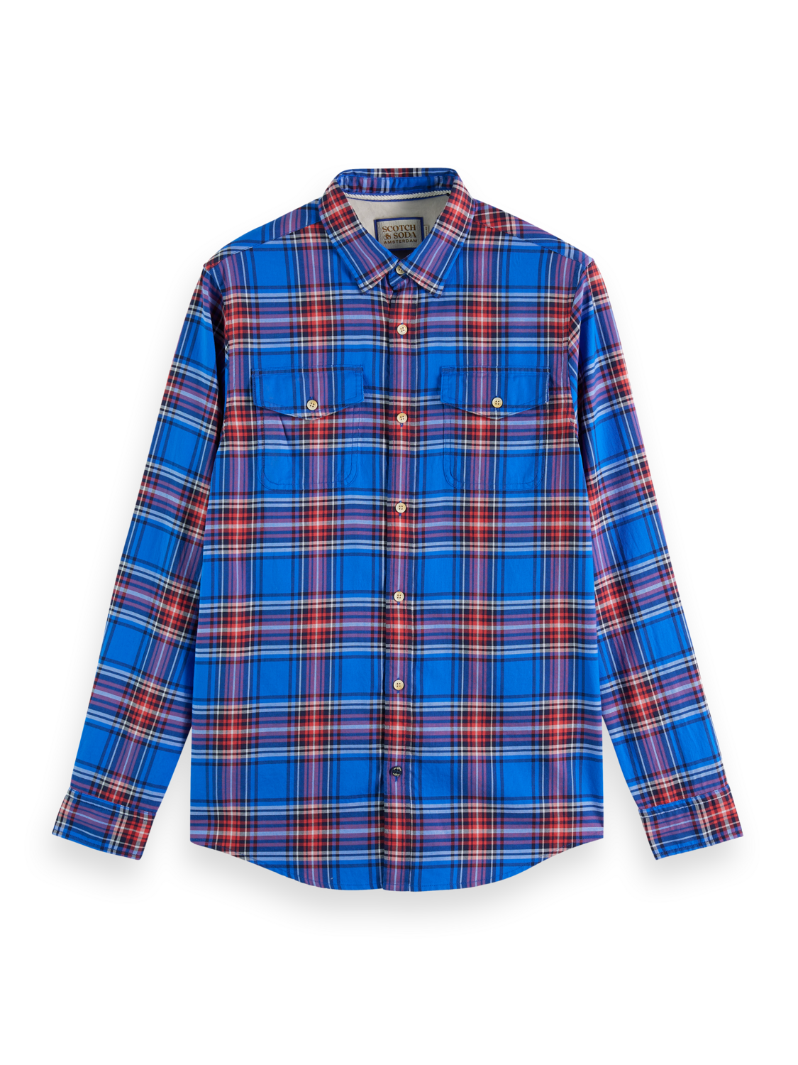 Scotch & Soda - Flannel Check Shirt - Blue/Red Check