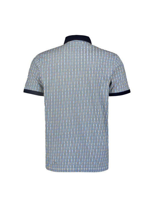 No Excess - Printed Polo - Cobalt