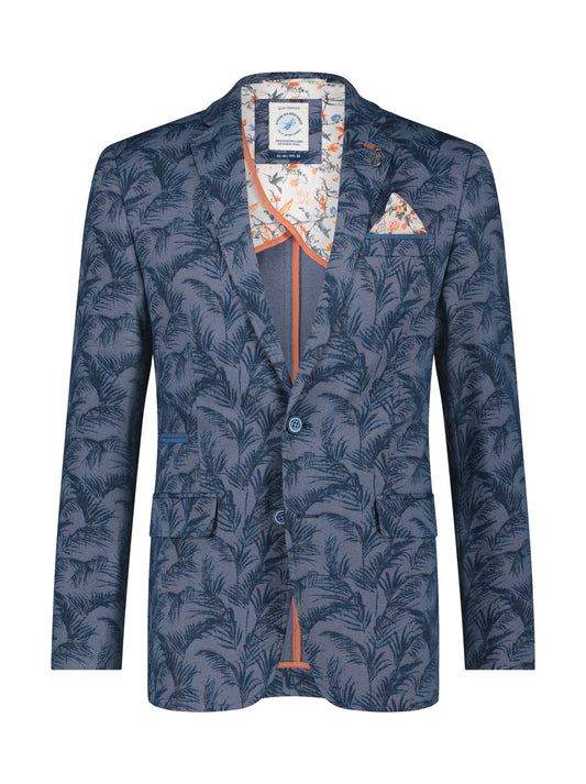 A Fish Named Fred - Leafy Pique Blazer - Navy