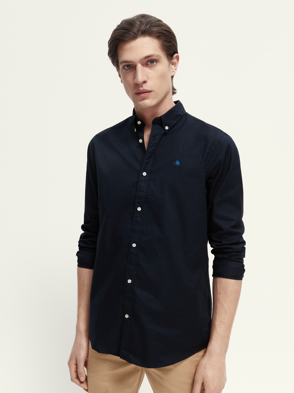 Scotch & Soda - Organic Cotton Oxford Shirt - White or Navy