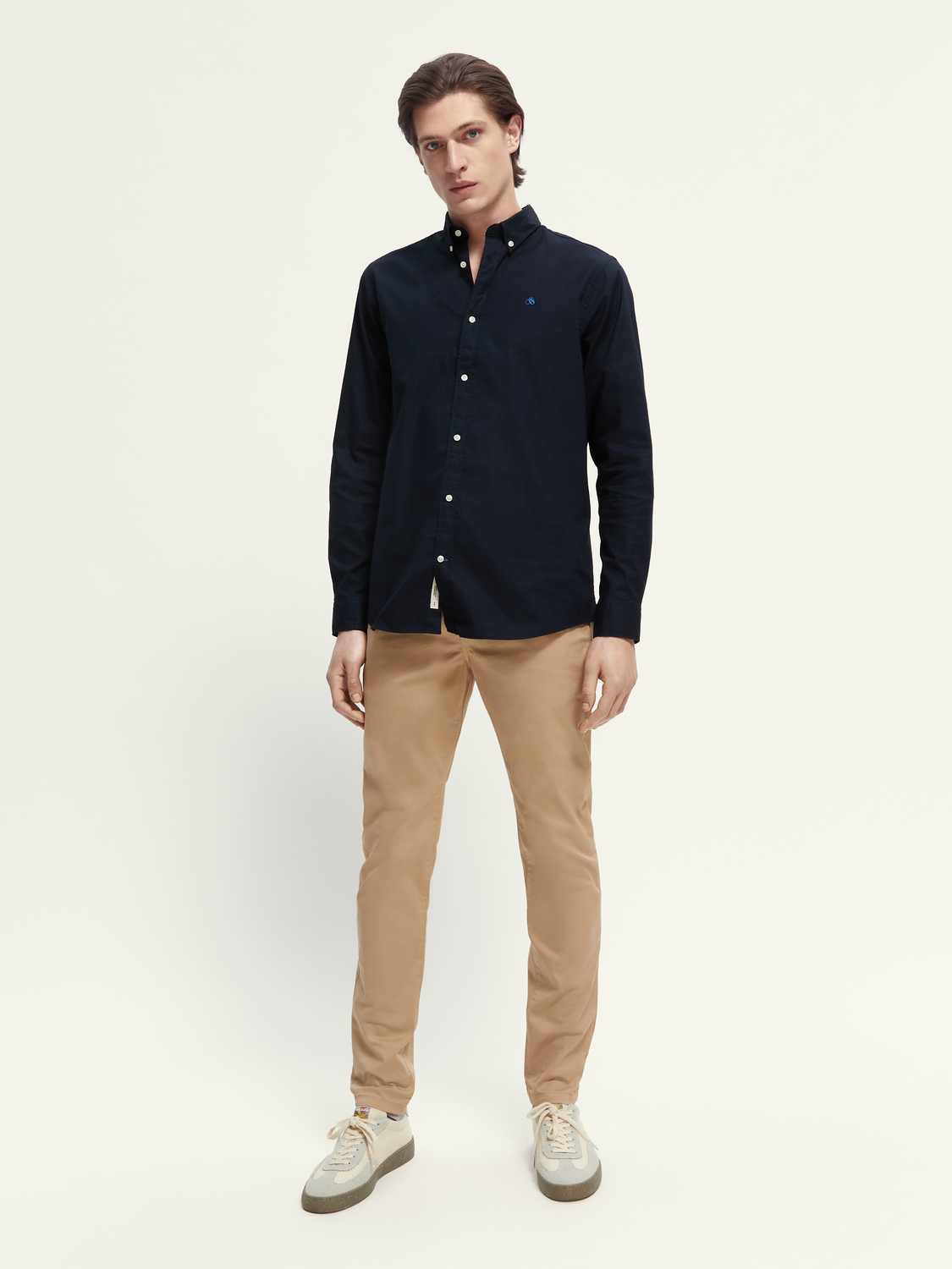 Scotch & Soda - Organic Cotton Oxford Shirt - White or Navy