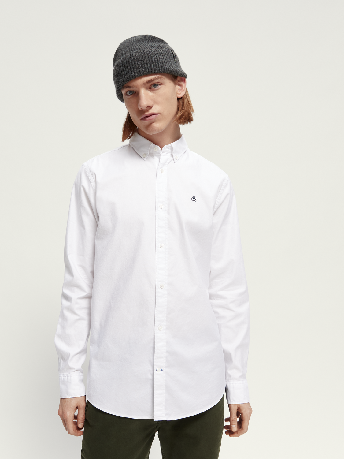 Scotch & Soda - Organic Cotton Oxford Shirt - White or Navy