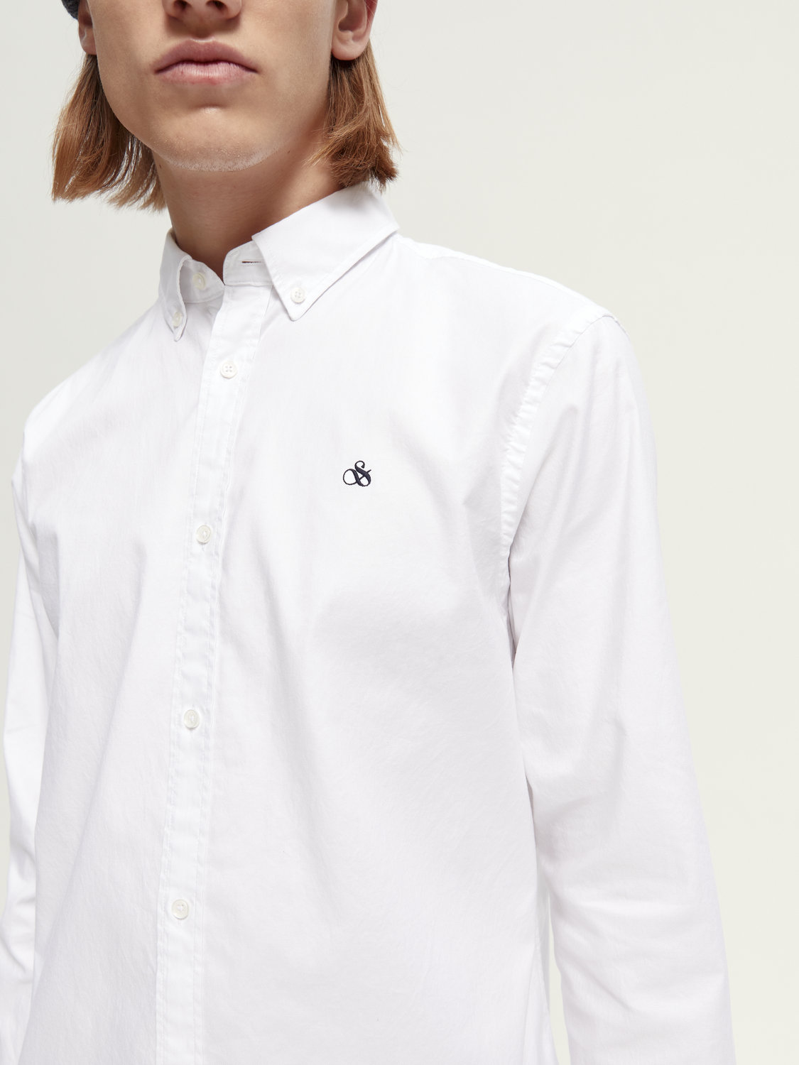 Scotch & Soda - Organic Cotton Oxford Shirt - White or Navy