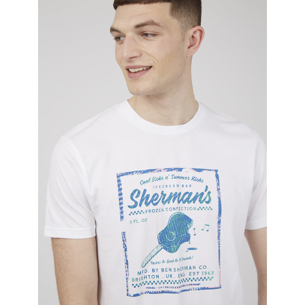 Ben Sherman - Vintage Ice Cream Tee - White