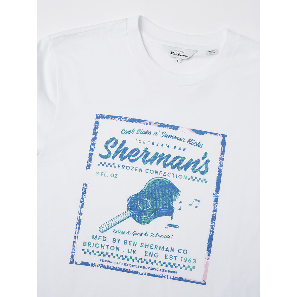 Ben Sherman - Vintage Ice Cream Tee - White