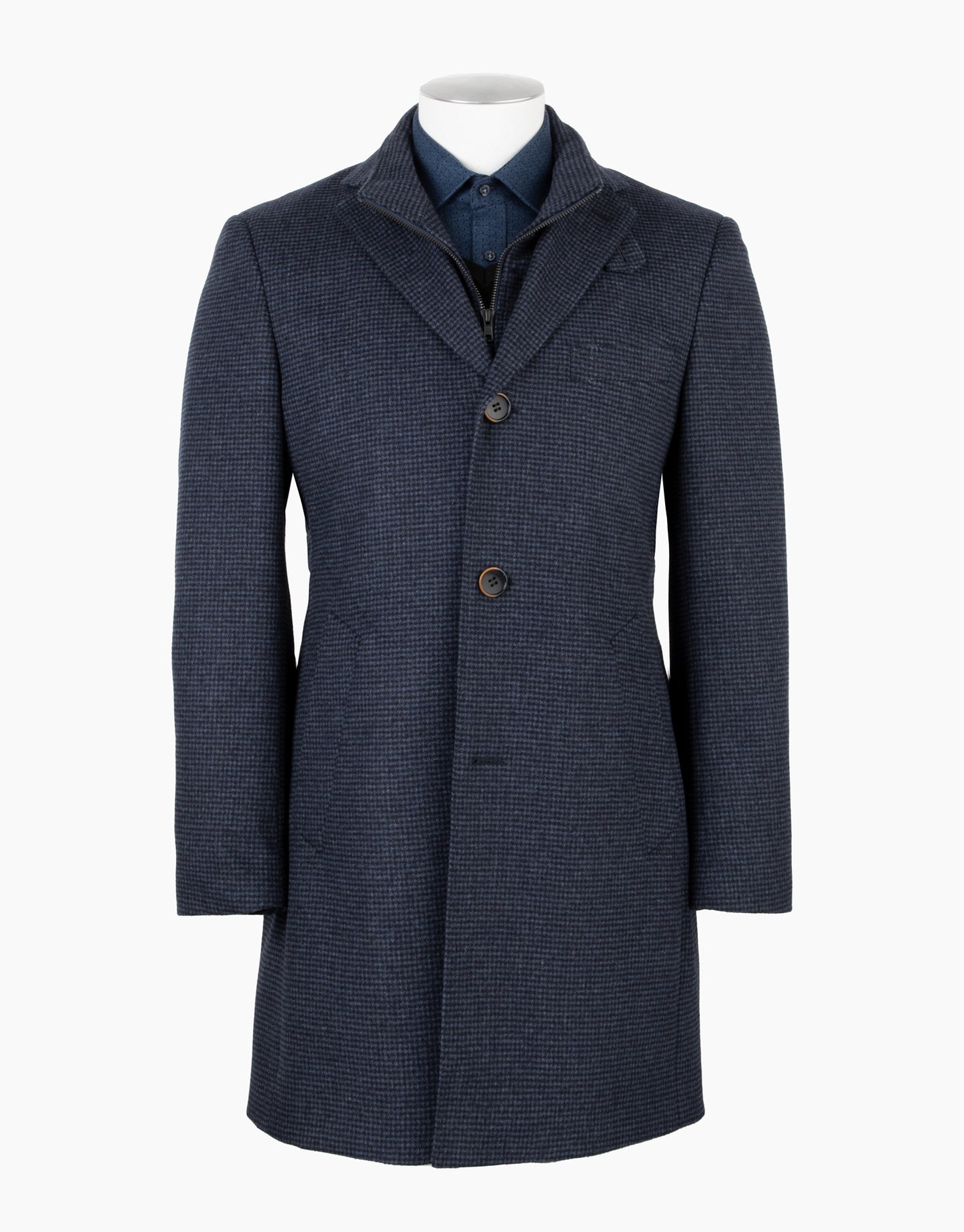 Rembrandt - Compton Overcoat - Blue Houndstooth