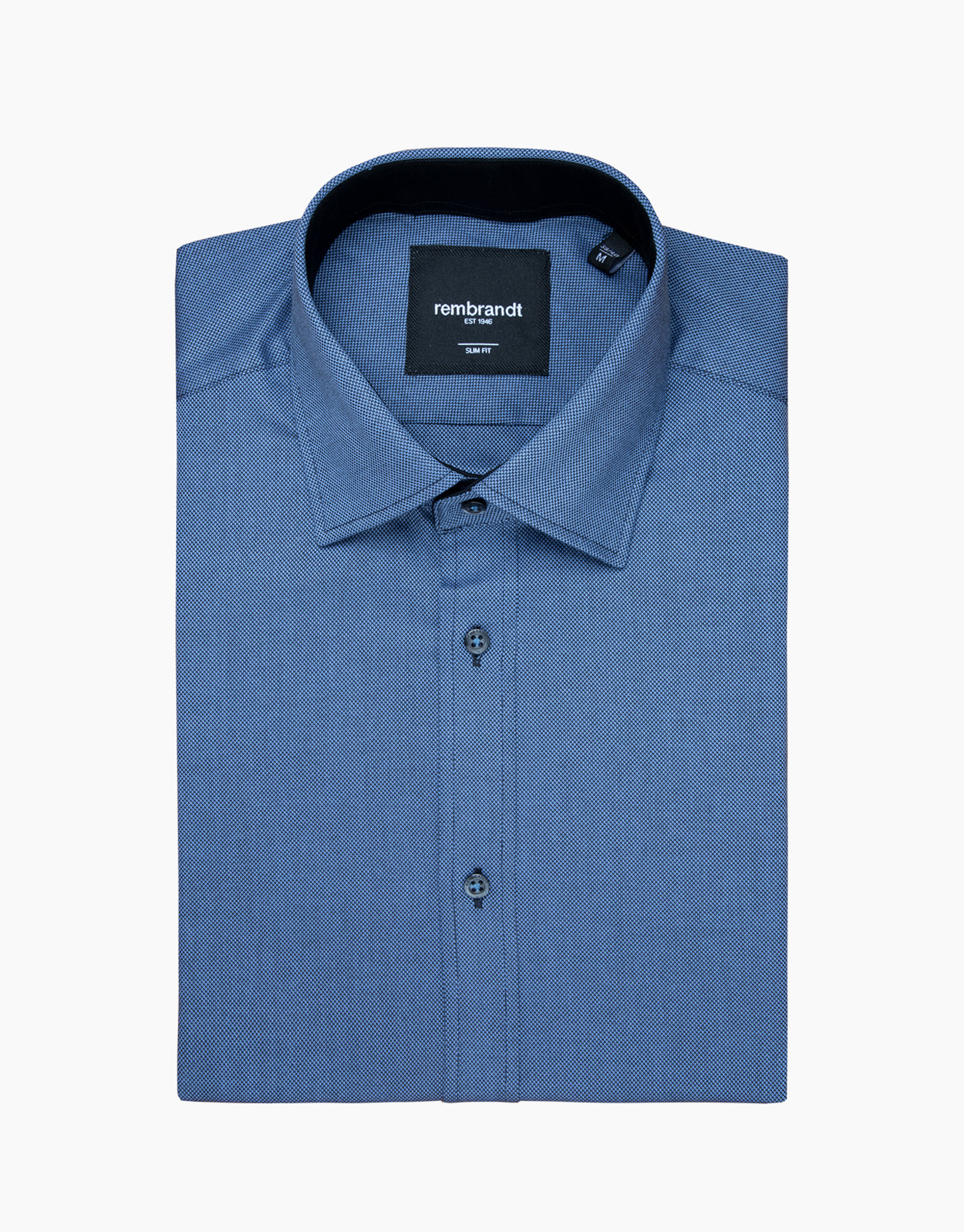 Rembrandt - Barbican Shirt - Blue & Black Textured