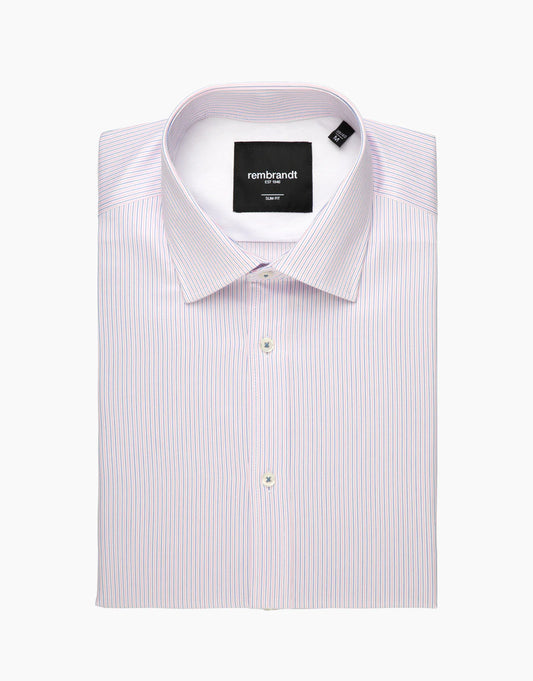 Rembrandt - London Shirt - Pink & Blue Stripe Shirt