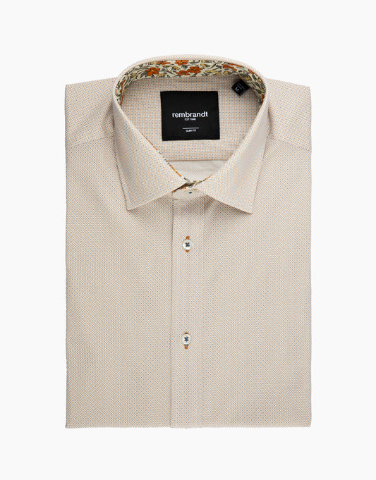 Rembrandt Barbican Shirt - Gold Circle Microdesign