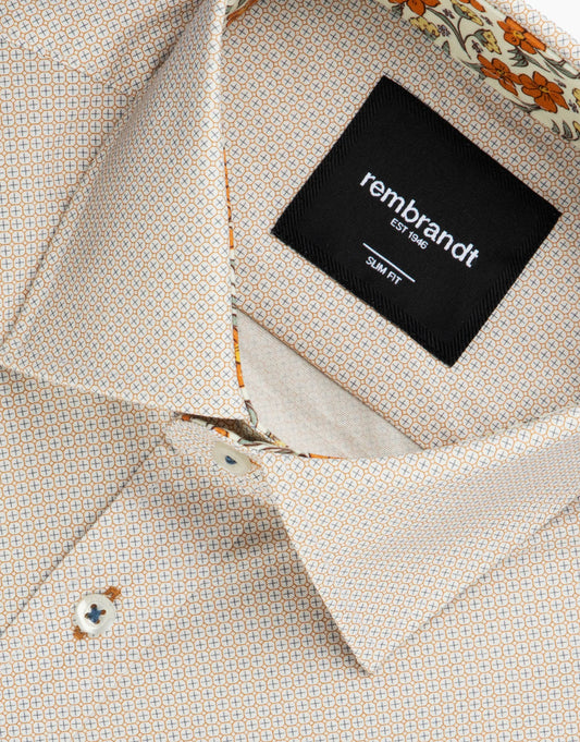 Rembrandt Barbican Shirt - Gold Circle Microdesign