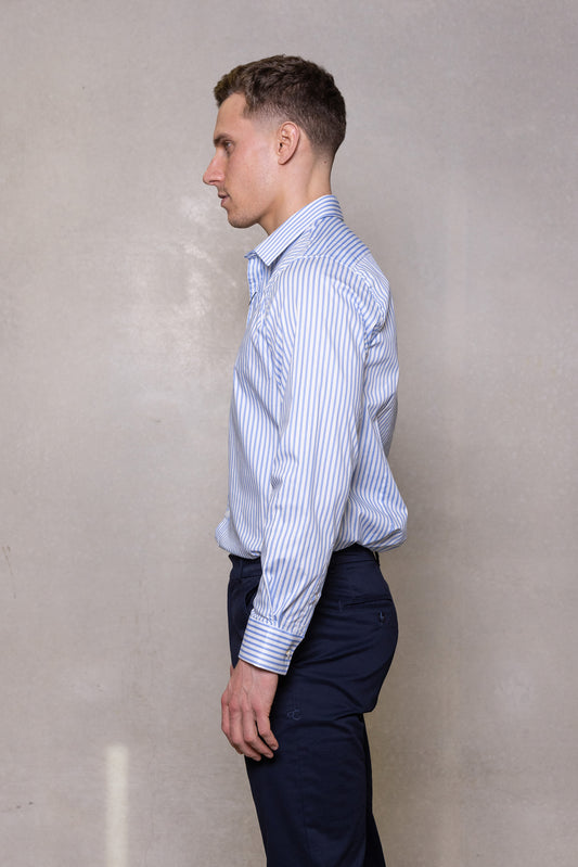 Cutler & Co - Blake Striped Shirt - Baby Blue