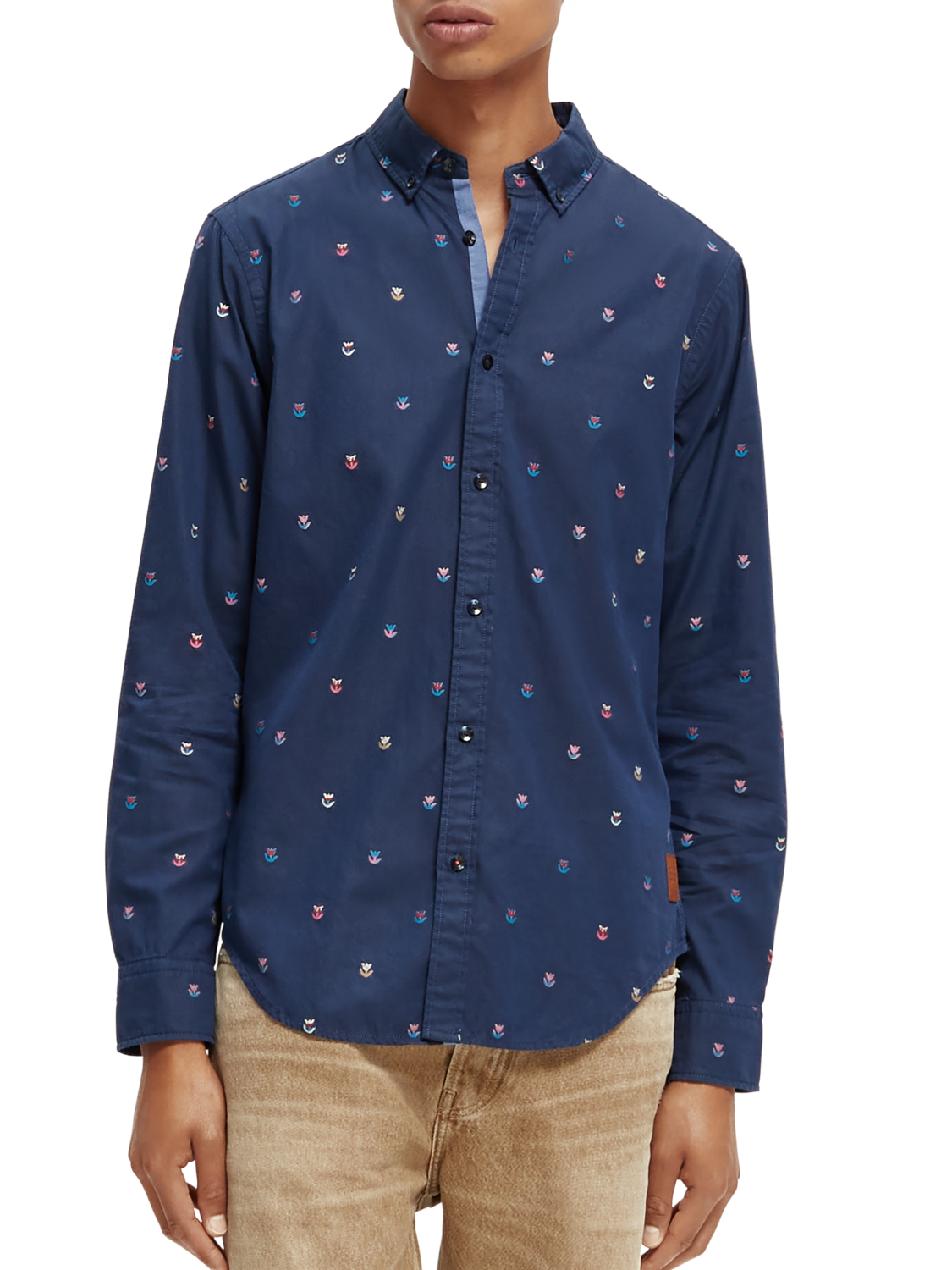 Scotch & Soda - Fil-Coupe Jacquard Shirt - Tulips