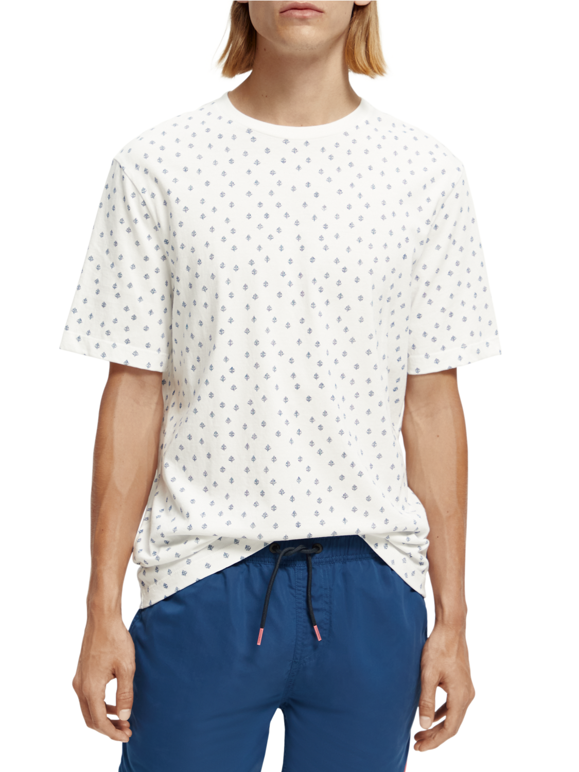 Scotch & Soda - Mini Printed Tee - Blue/Cream