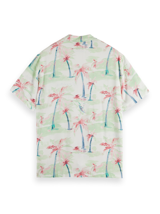 Scotch & Soda - Allover Print Short Sleeved Shirt - Palm Tree Hawaii