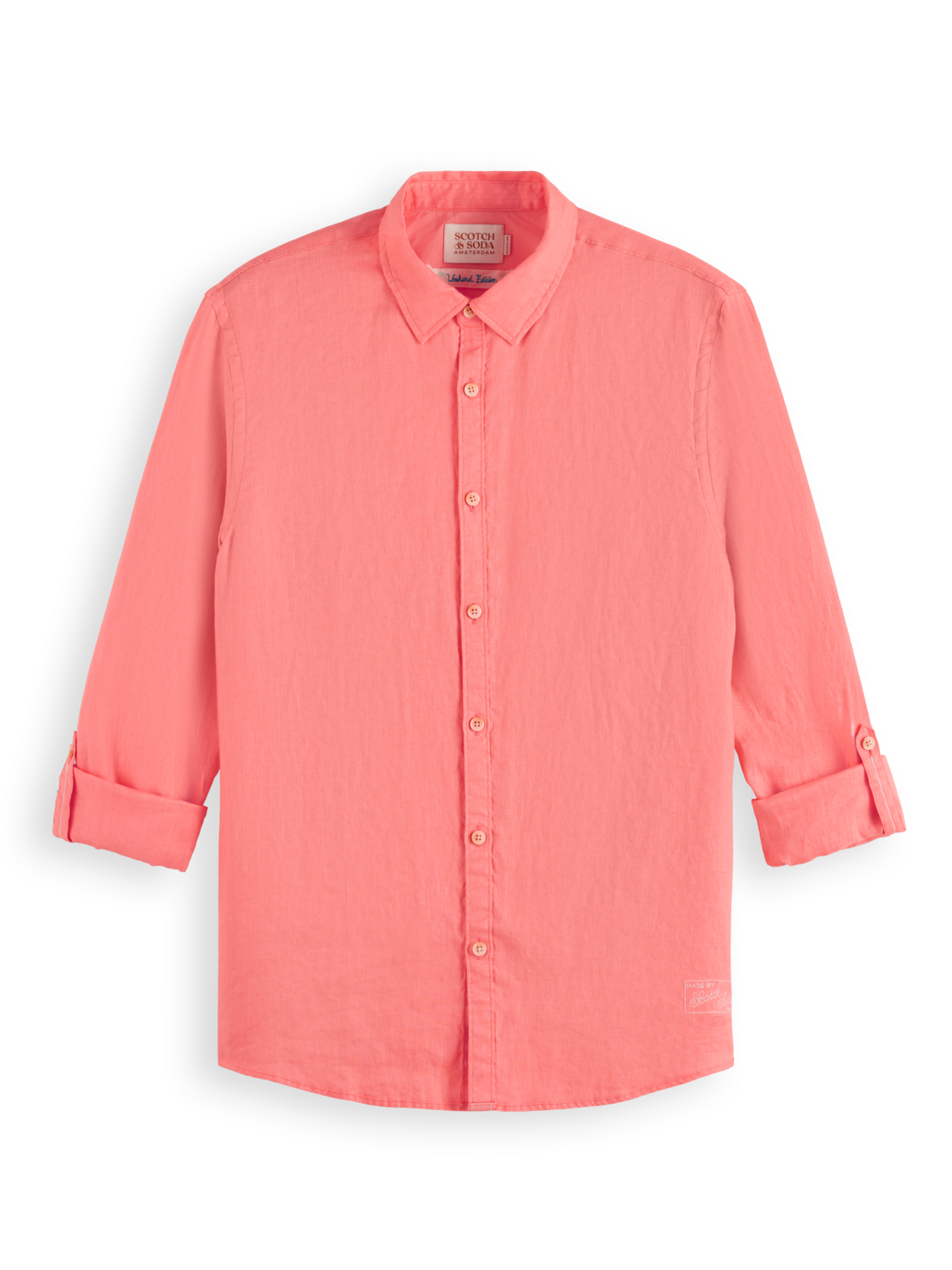 Scotch & Soda - Linen Shirt - Coral Reef / Algae