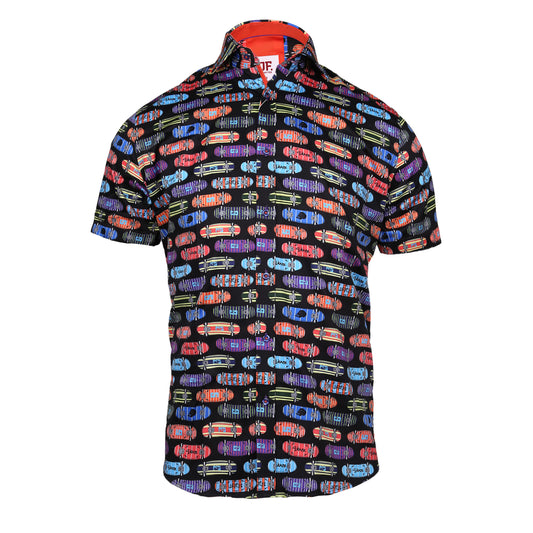 Jimmy Fox - Short Sleeved Shirt -  Skate Board Print