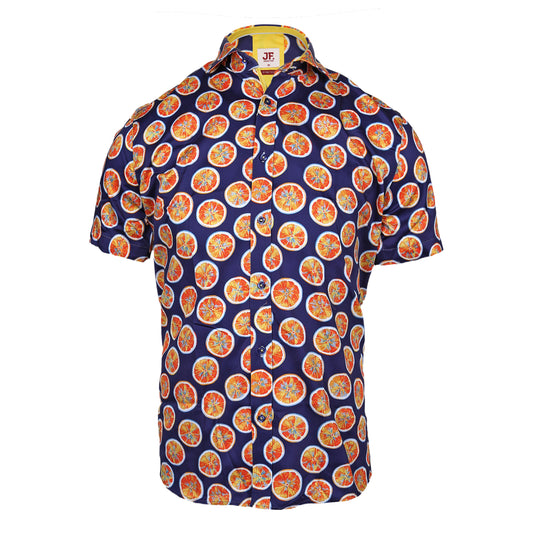 Jimmy Fox - Short Sleeved Shirt - Oranges Print