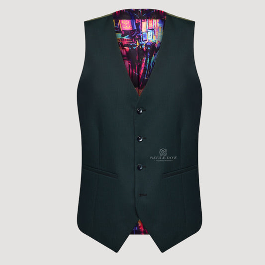 Savile Row - Saul Vest - Forest Green