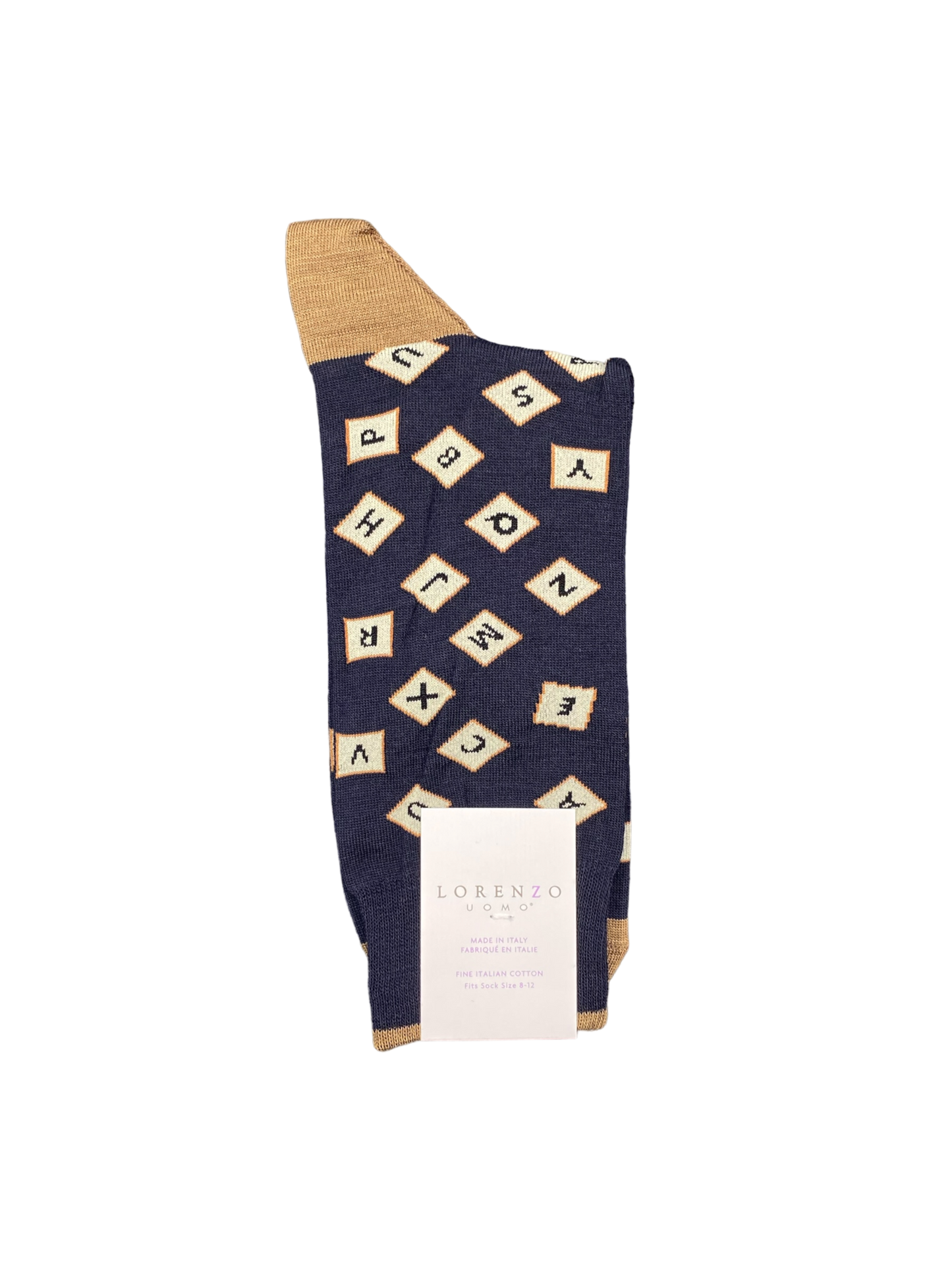 Lorenzo Uomo Socks - Wool Scrabble Tiles